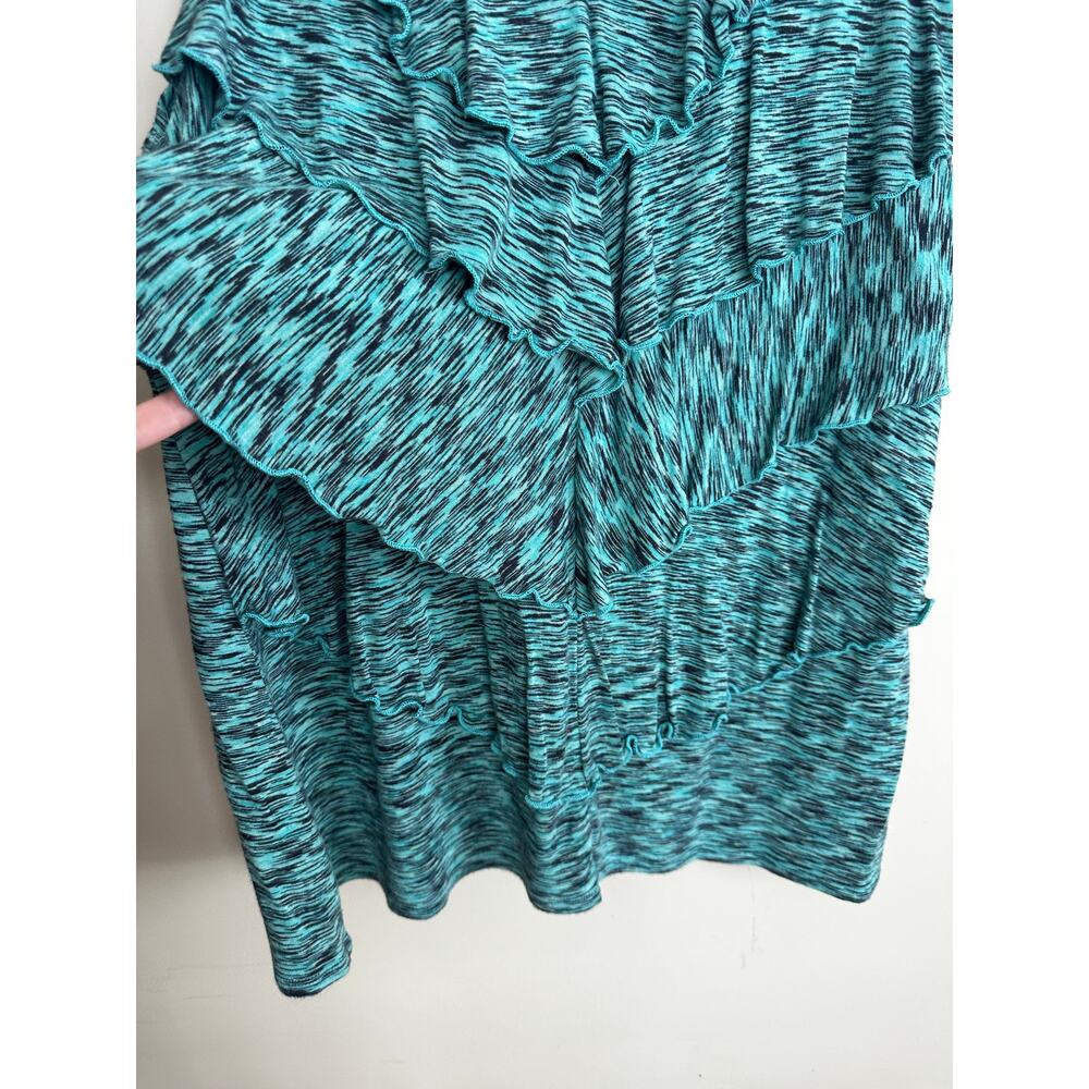 Maurices XL Teal Ruffle Layered Tank Top Sleeveless Stretch - Picture 5 of 7
